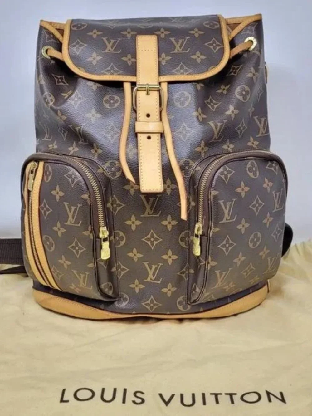 LOUIS VUITTON Monogram Canvas Backpack Sac Ad Bosp
